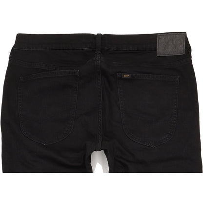 Lee Luke Men Black Skinny Slim Stretch Jeans W34 L36