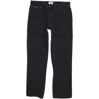 Wrangler Texas Men Black Straight Regular Stretch Jeans W36 L31