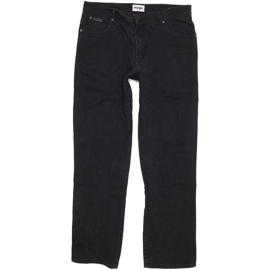Wrangler Texas Men Black Straight Regular Stretch Jeans W36 L31