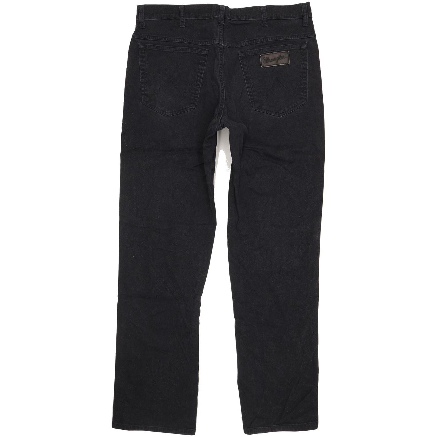 Wrangler Texas Men Black Straight Regular Stretch Jeans W36 L31