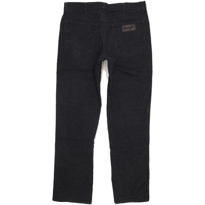 Wrangler Texas Men Black Straight Regular Stretch Jeans W36 L31