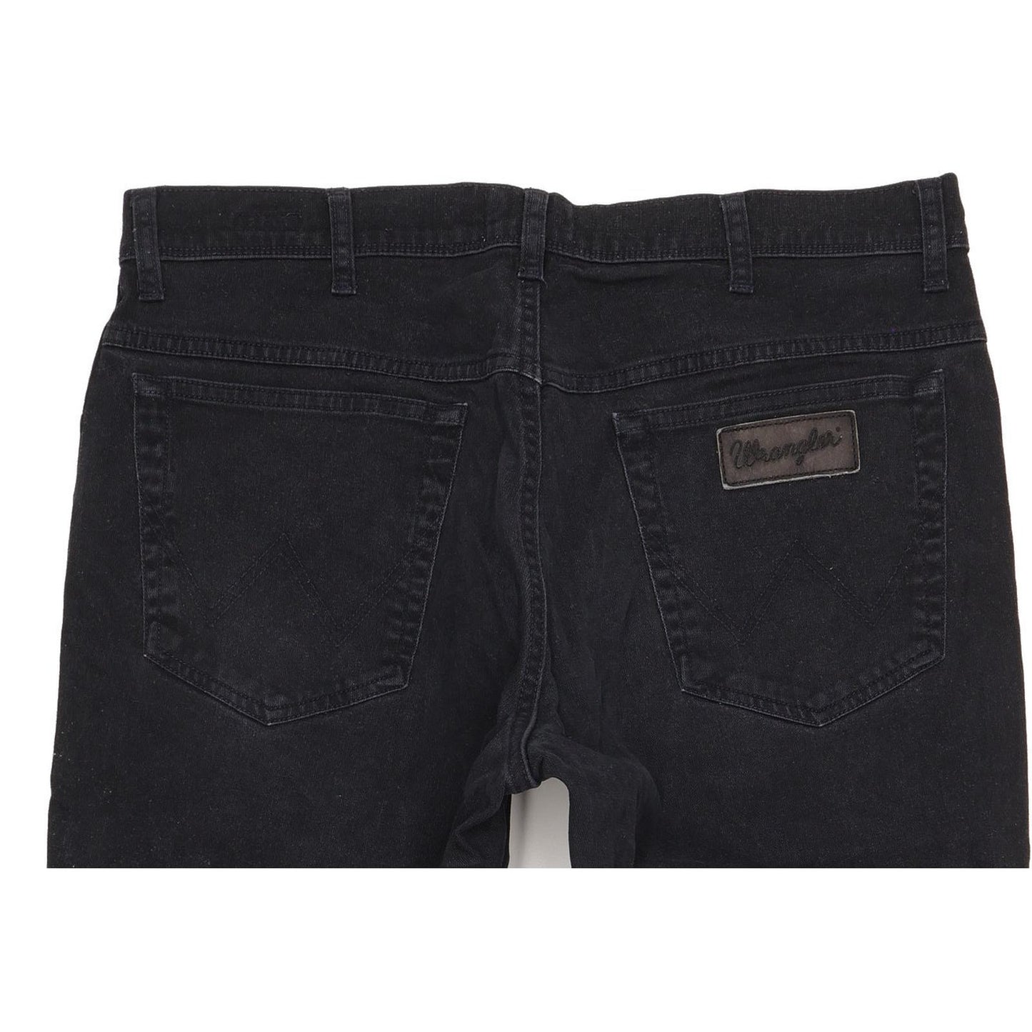 Wrangler Texas Men Black Straight Regular Stretch Jeans W36 L31