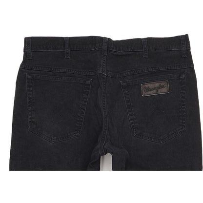 Wrangler Texas Men Black Straight Regular Stretch Jeans W36 L31