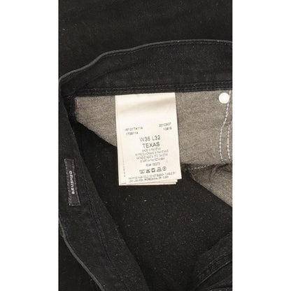 Wrangler Texas Men Black Straight Regular Stretch Jeans W36 L31