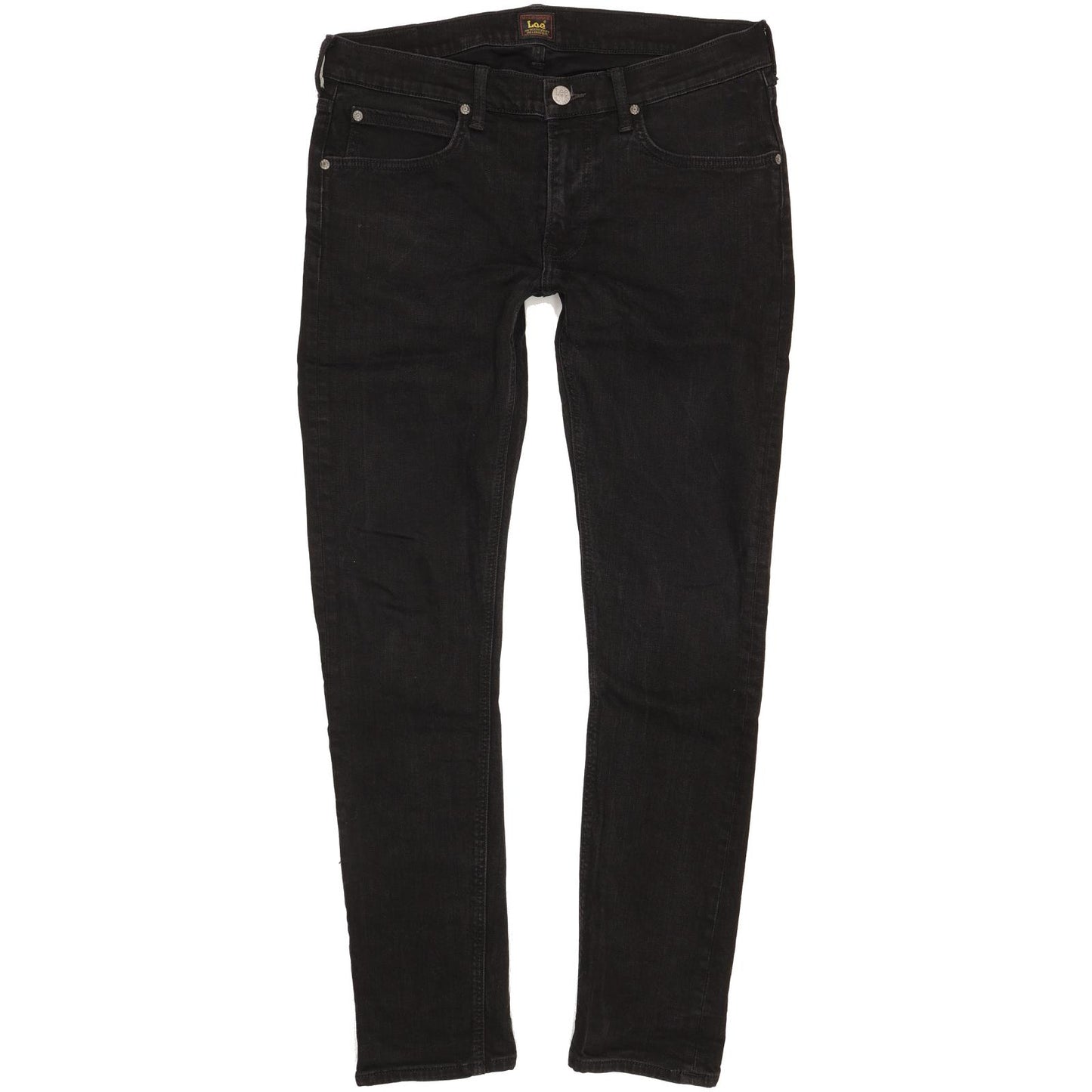 Lee Luke Men Black Skinny Slim Stretch Jeans W33 L31