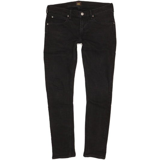 Lee Luke Men Black Skinny Slim Stretch Jeans W33 L31
