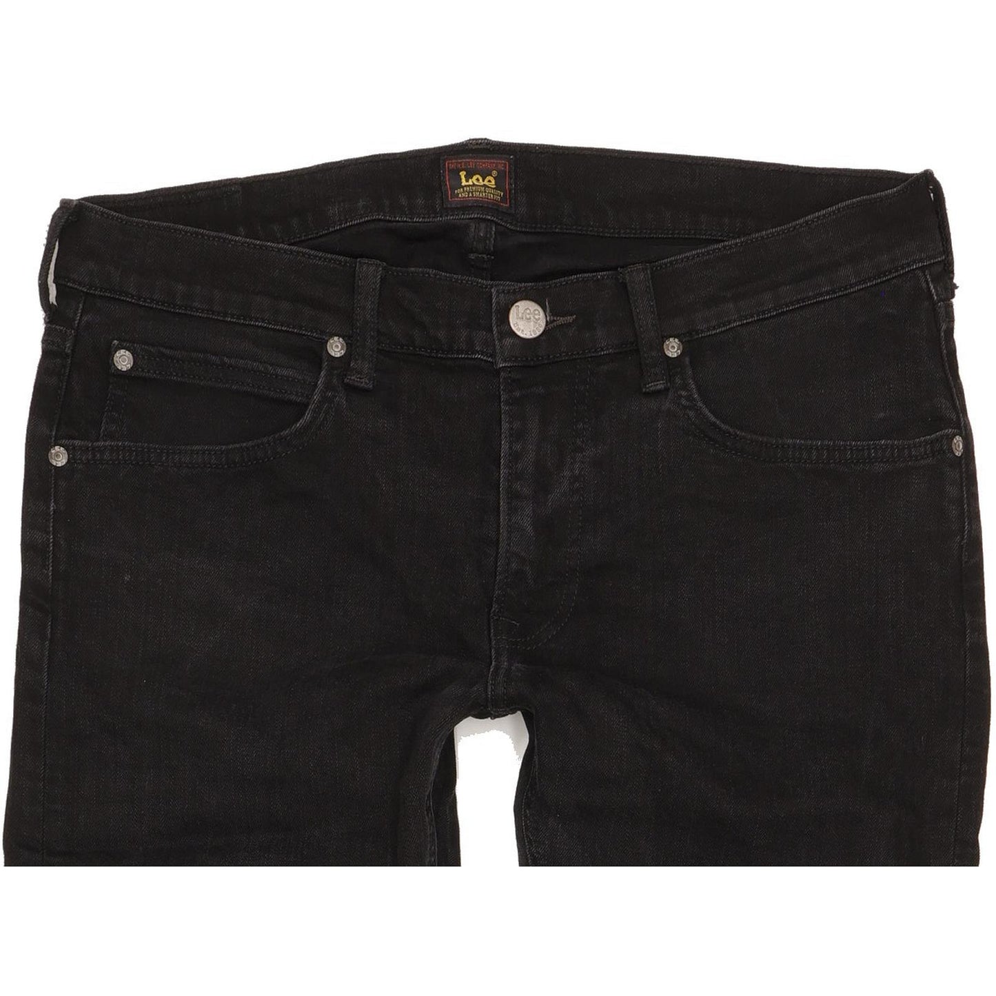Lee Luke Men Black Skinny Slim Stretch Jeans W33 L31