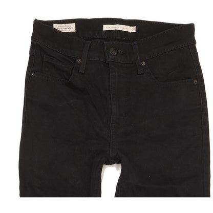 Levi's 724 Women Black Straight Slim Stretch Jeans W26 L31