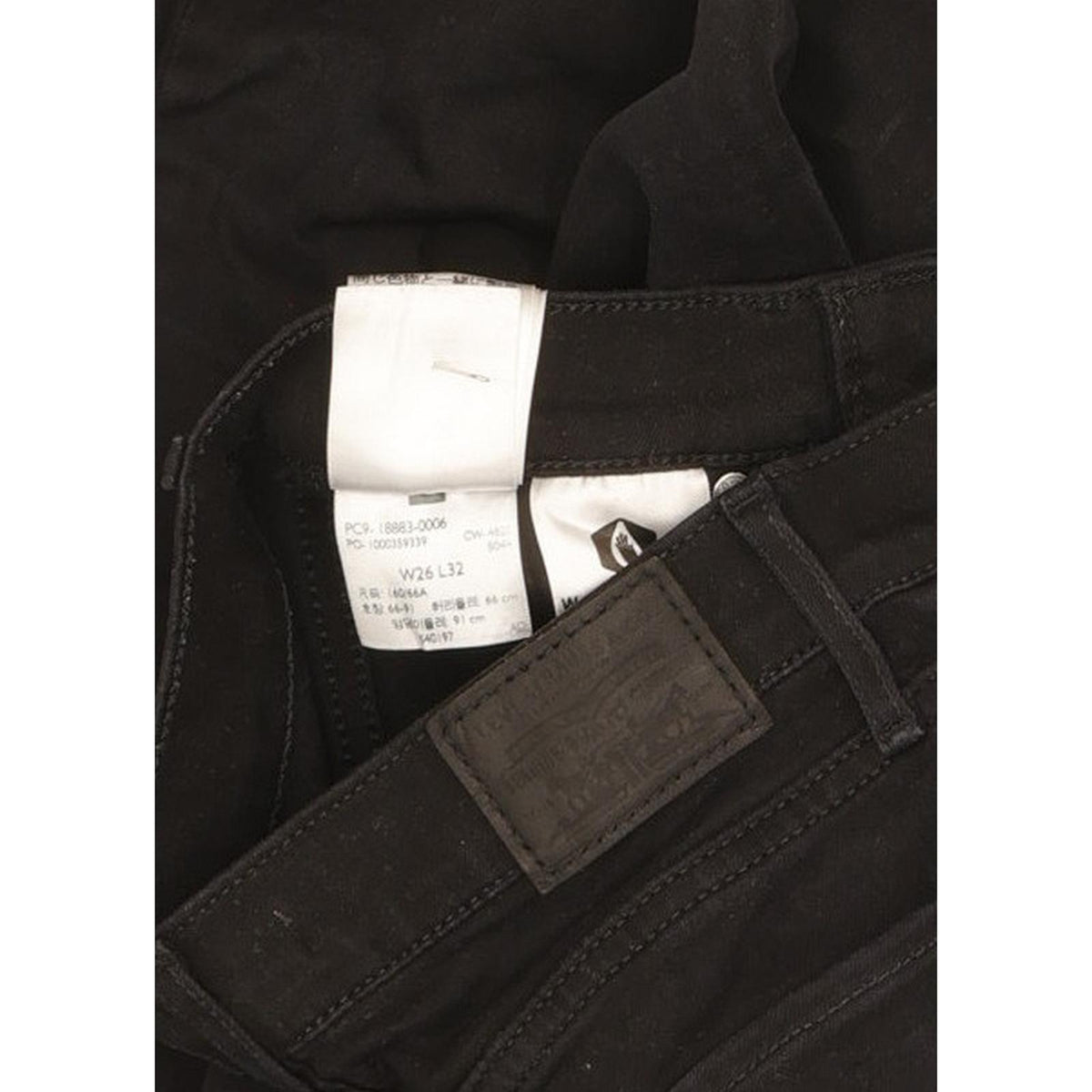 Levi's 724 Women Black Straight Slim Stretch Jeans W26 L31