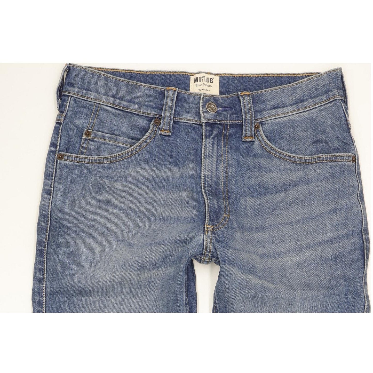 Mustang Tramper Men Blue Straight Regular Stretch Jeans W32 L30