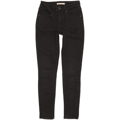 Levi's 721 Women Black Skinny Slim Stretch Jeans W25 L27