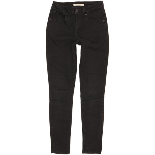 Levi's 721 Women Black Skinny Slim Stretch Jeans W25 L27