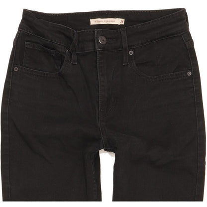 Levi's 721 Women Black Skinny Slim Stretch Jeans W25 L27