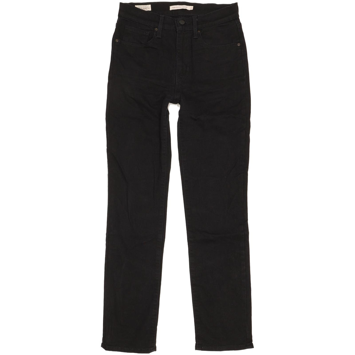 Levi's 724 Women Black Straight Slim Stretch Jeans W27 L29