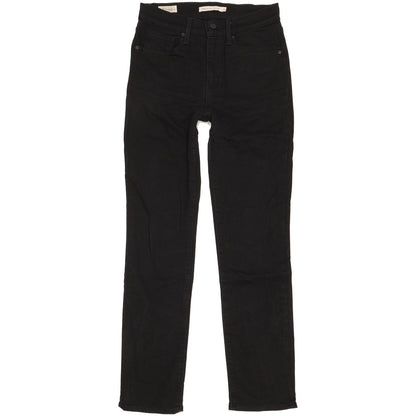 Levi's 724 Women Black Straight Slim Stretch Jeans W27 L29