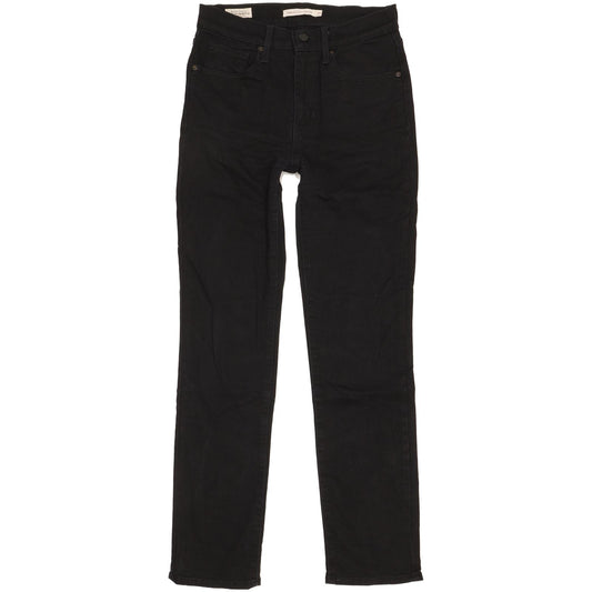 Levi's 724 Women Black Straight Slim Stretch Jeans W27 L29