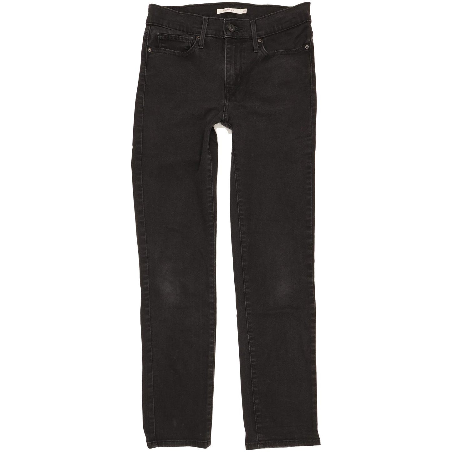 Levi's Slimming Women Black Straight Slim Stretch Jeans W28 L29