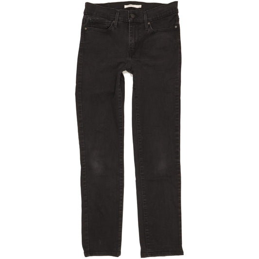 Levi's Slimming Women Black Straight Slim Stretch Jeans W28 L29