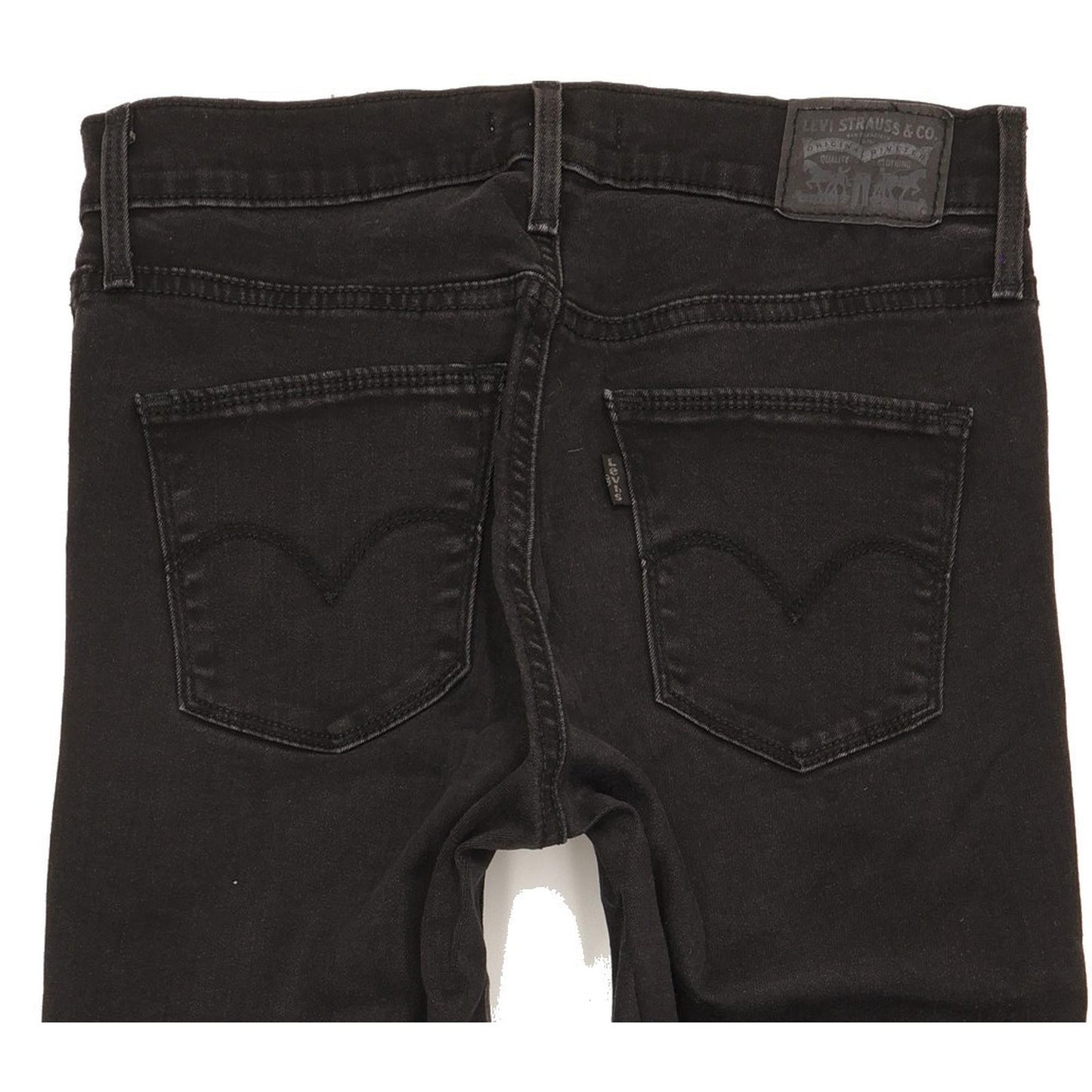 Levi's Slimming Women Black Straight Slim Stretch Jeans W28 L29