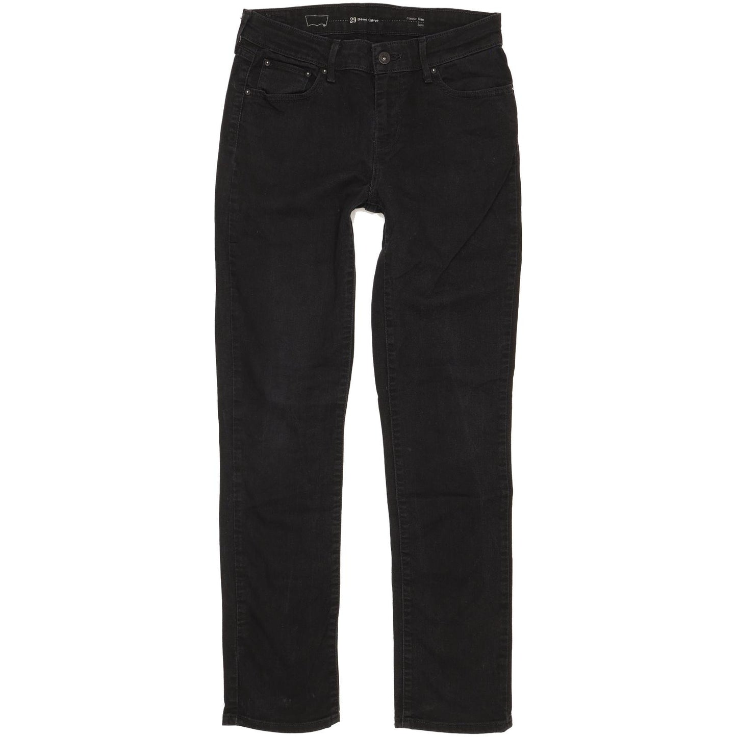 Levi's Demi Curve Women Black Straight Classic Stretch Jeans W29 L30