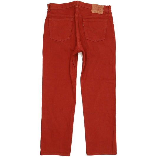 Levi's 501 Made in USA Men Red Straight Regular Jeans W36 L29