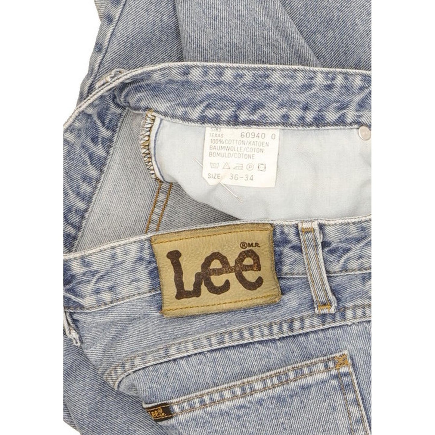 Lee Texas Men Blue Straight Regular Jeans W35 L32