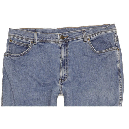 Wrangler Durable Quality Men Blue Straight Regular Stretch Jeans W38 L32