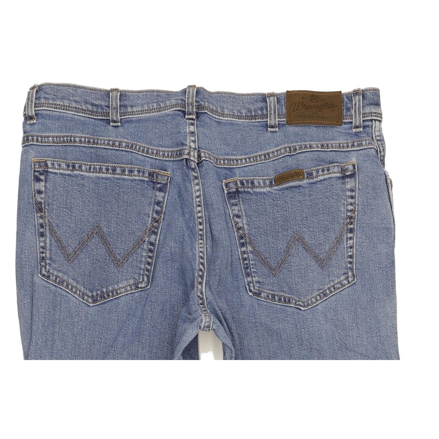 Wrangler Durable Quality Men Blue Straight Regular Stretch Jeans W38 L32