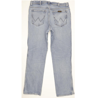 Wrangler Men Blue Straight Regular Stretch Jeans W36 L30