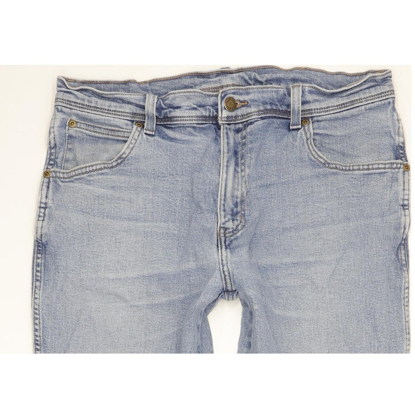 Wrangler Men Blue Straight Regular Stretch Jeans W36 L30