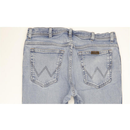 Wrangler Men Blue Straight Regular Stretch Jeans W36 L30