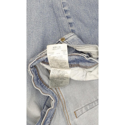 Wrangler Men Blue Straight Regular Stretch Jeans W36 L30
