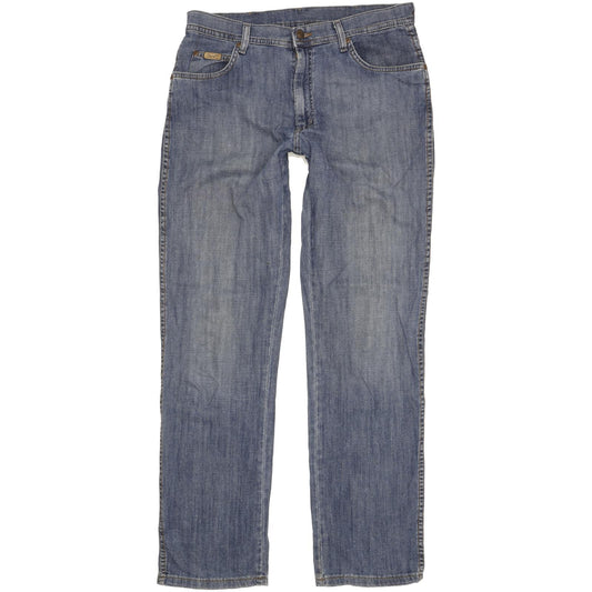Wrangler Texas Men Blue Straight Regular Stretch Jeans W34 L33