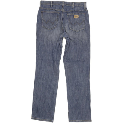 Wrangler Texas Men Blue Straight Regular Stretch Jeans W34 L33