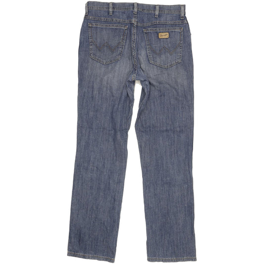 Wrangler Texas Men Blue Straight Regular Stretch Jeans W34 L33