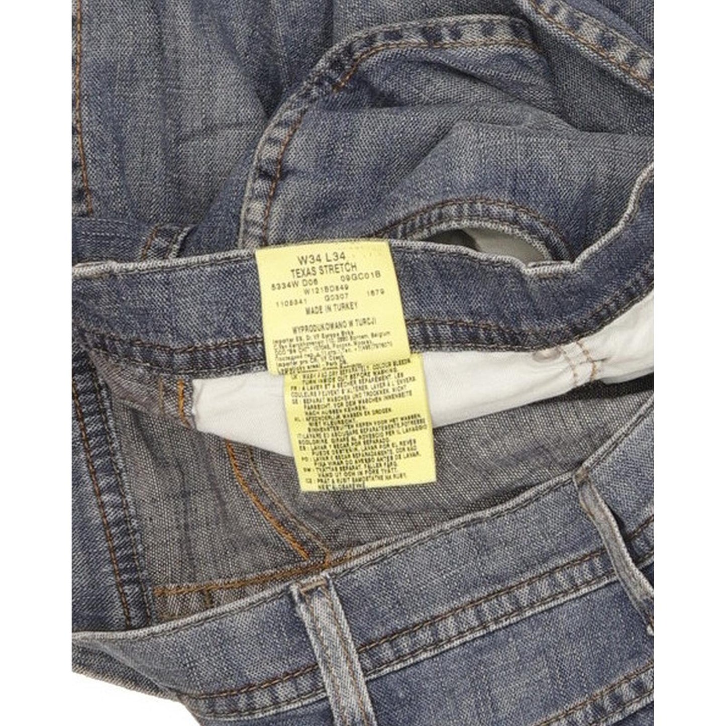 Wrangler Texas Men Blue Straight Regular Stretch Jeans W34 L33