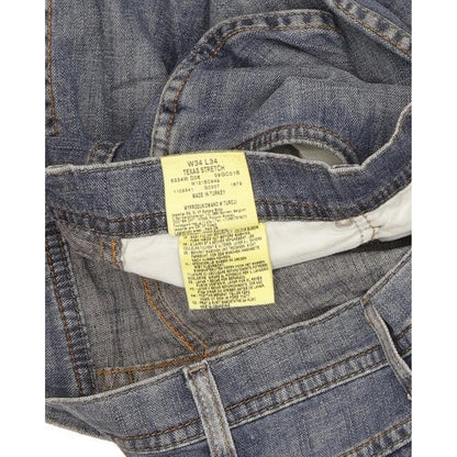 Wrangler Texas Men Blue Straight Regular Stretch Jeans W34 L33