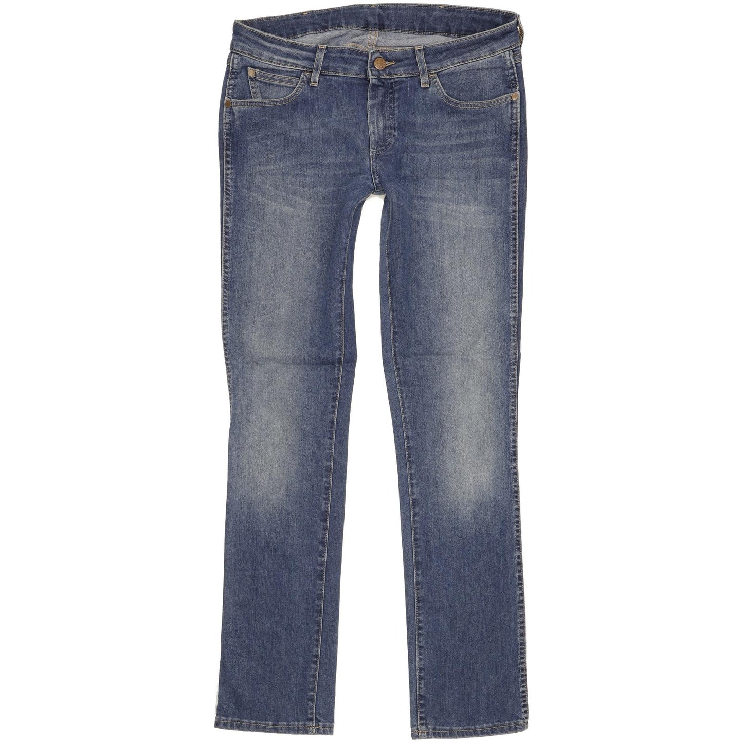 Wrangler Lia Women Blue Straight Slim Stretch Jeans W31 L32