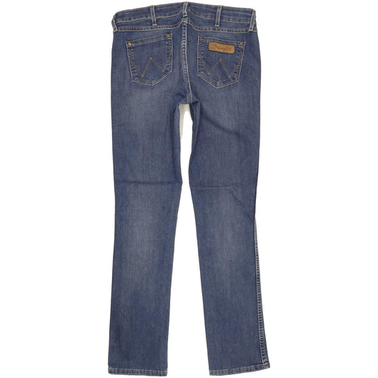 Wrangler Lia Women Blue Straight Slim Stretch Jeans W31 L32