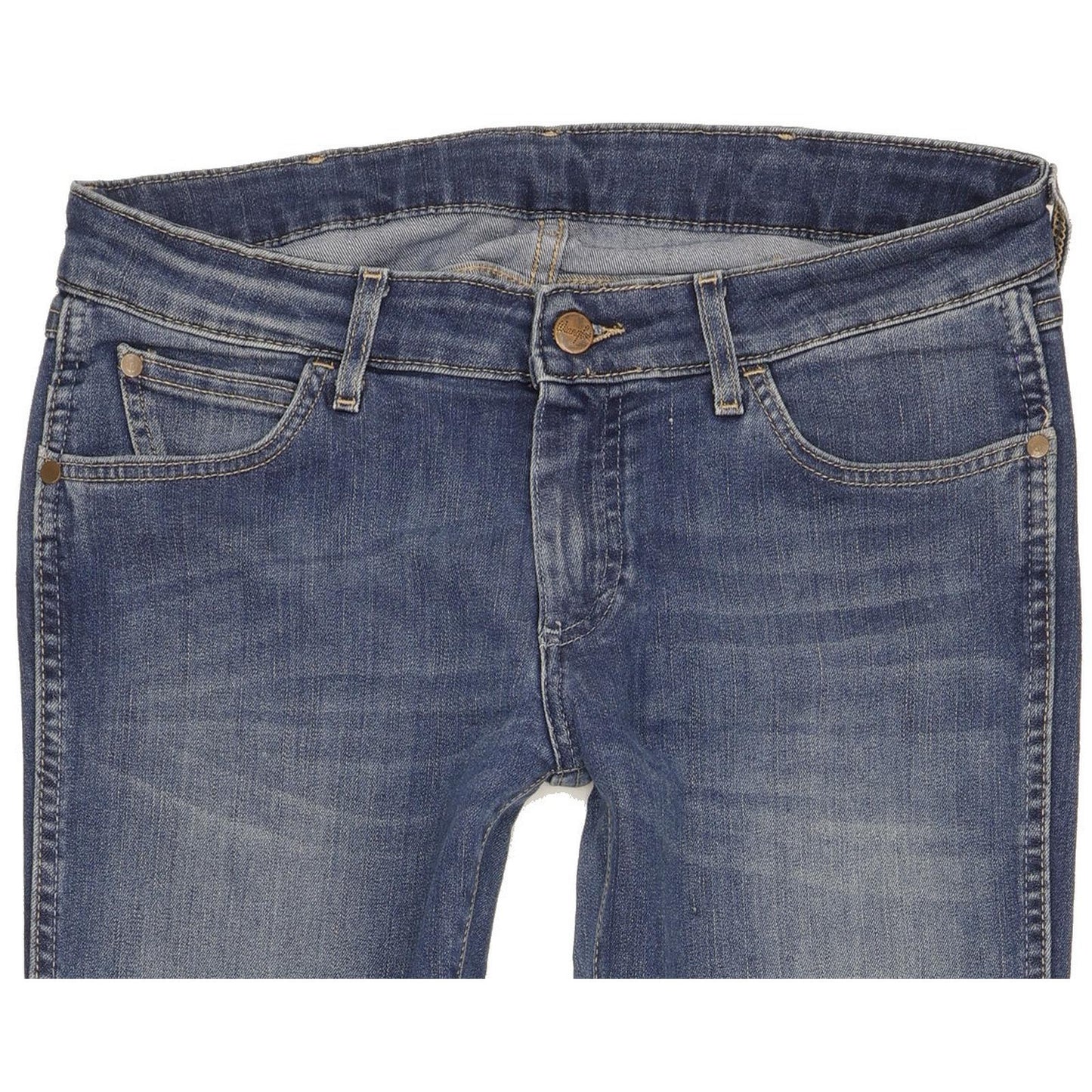 Wrangler Lia Women Blue Straight Slim Stretch Jeans W31 L32