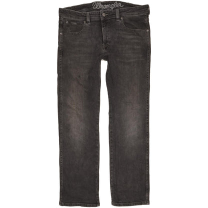 Wrangler Clyde Men Black Straight Regular Stretch Jeans W34 L29