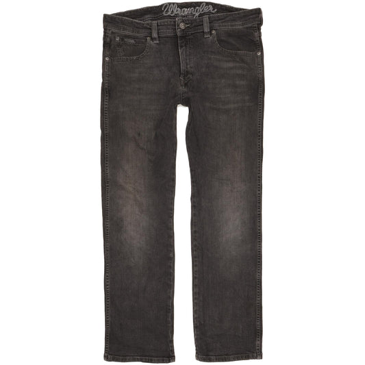 Wrangler Clyde Men Black Straight Regular Stretch Jeans W34 L29