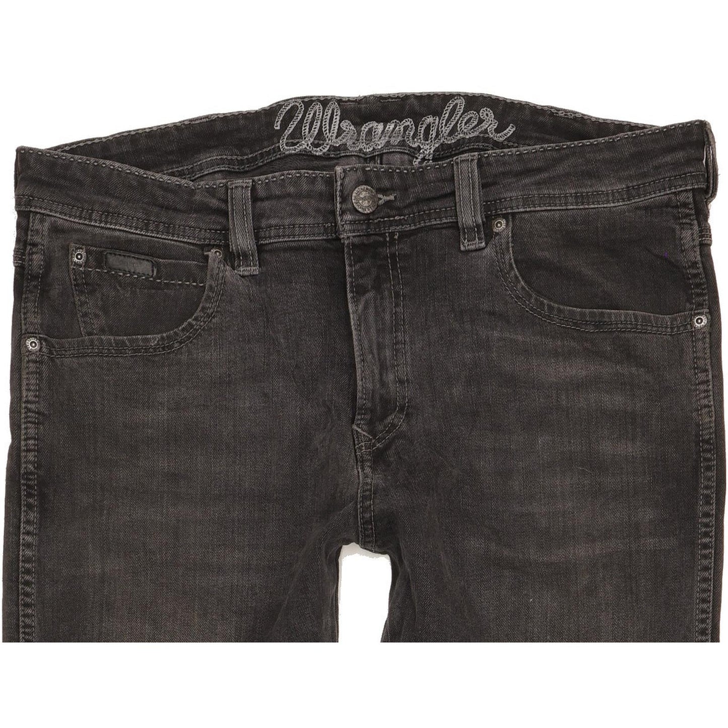 Wrangler Clyde Men Black Straight Regular Stretch Jeans W34 L29