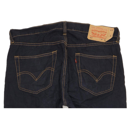 Levi's 501 Men Navy Straight Regular Trousers W34 L30
