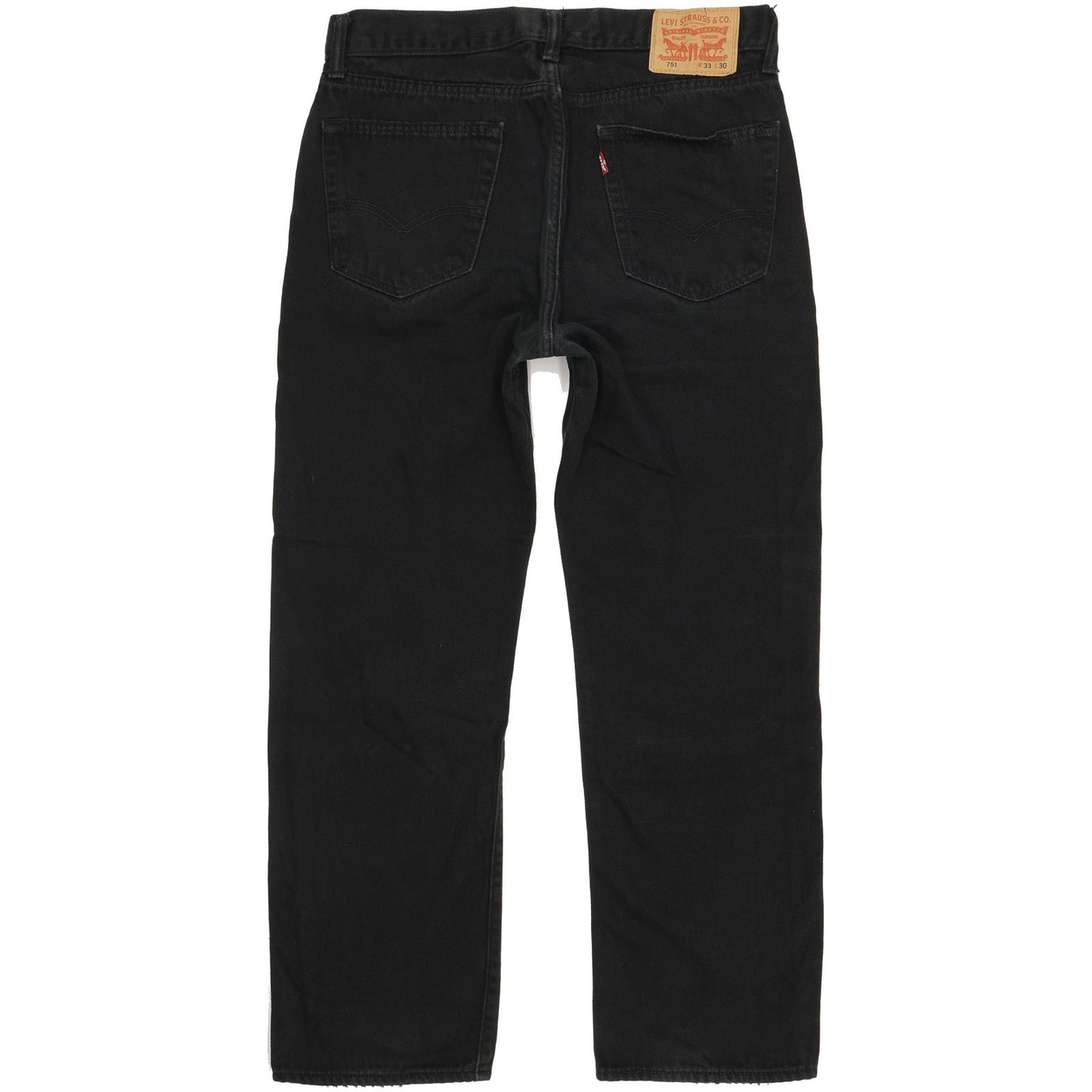 Levi's 751 Men Black Straight Regular Jeans W33 L29