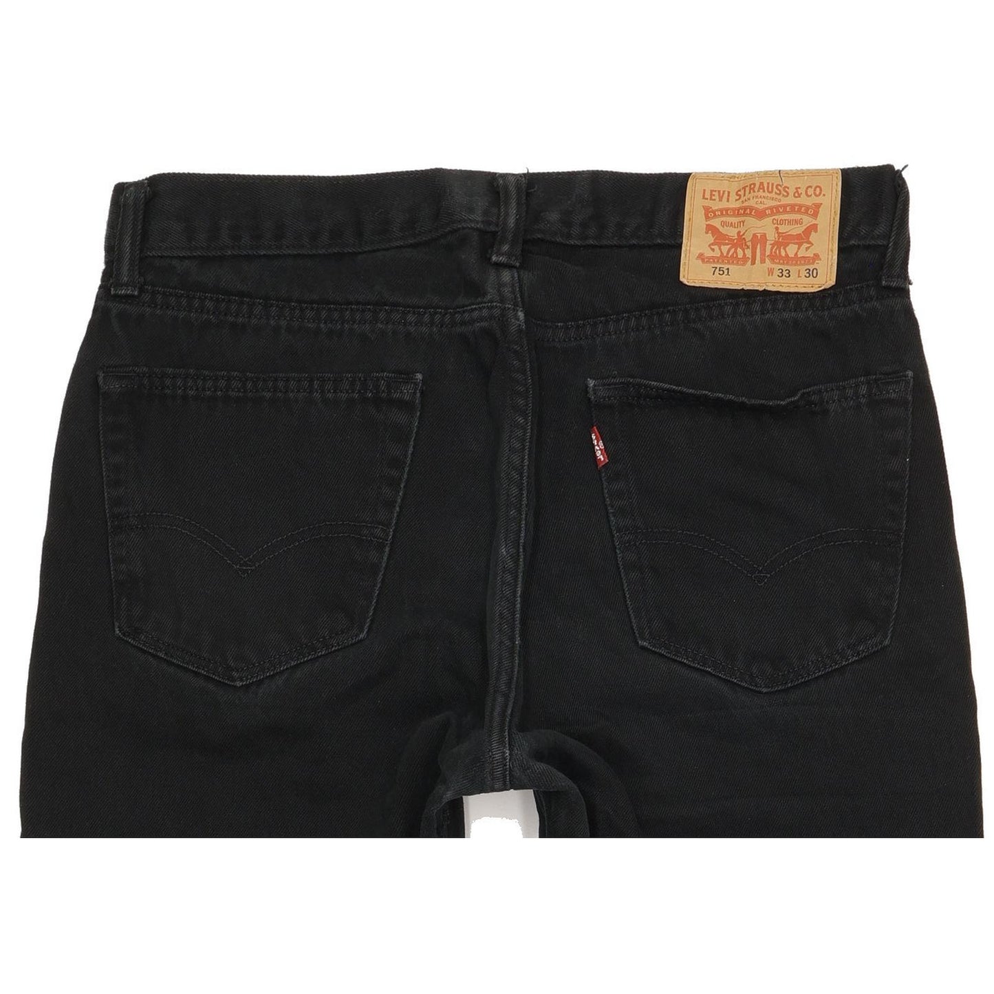 Levi's 751 Men Black Straight Regular Jeans W33 L29