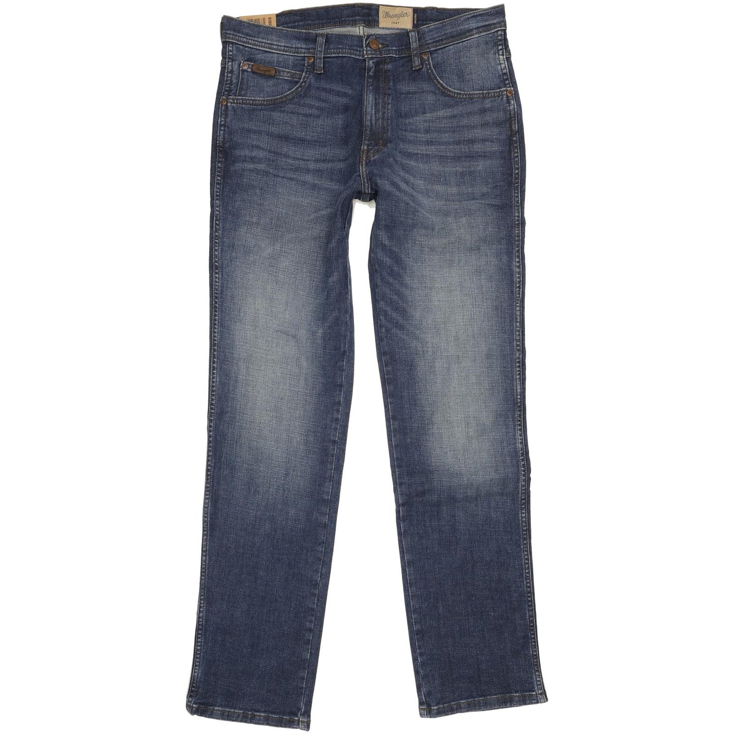 Wrangler Arizona Men Blue Straight Regular Stretch Jeans W35 L34