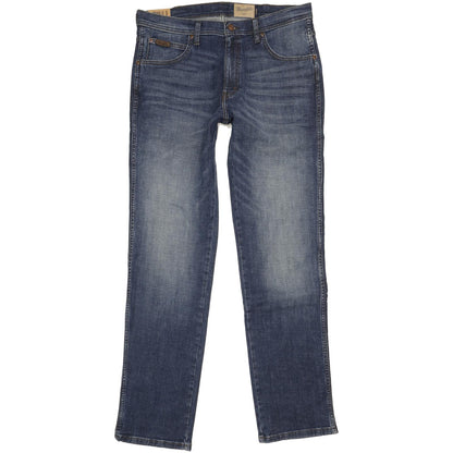 Wrangler Arizona Men Blue Straight Regular Stretch Jeans W35 L34