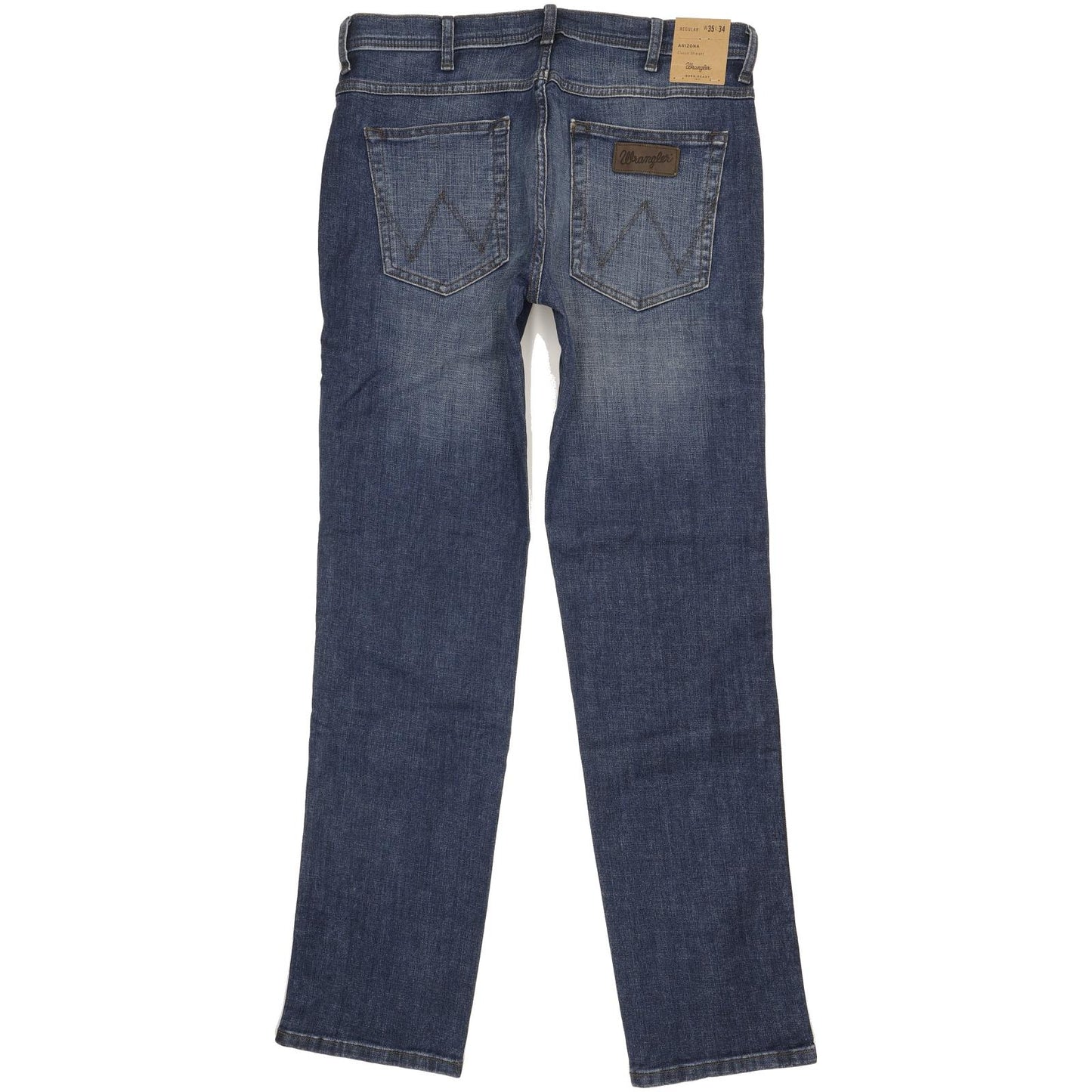 Wrangler Arizona Men Blue Straight Regular Stretch Jeans W35 L34