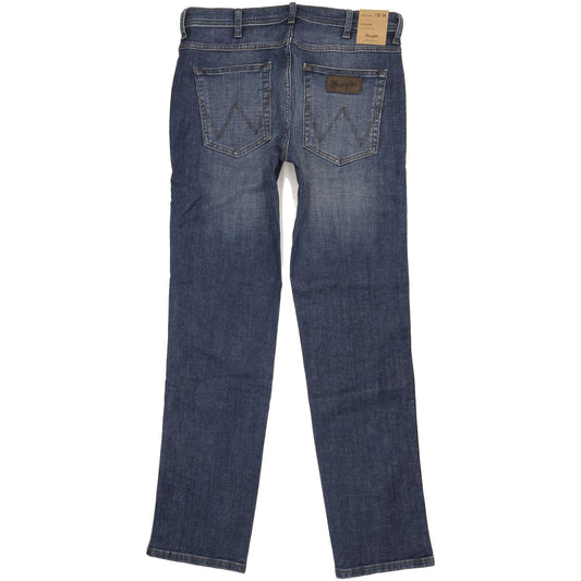 Wrangler Arizona Men Blue Straight Regular Stretch Jeans W35 L34